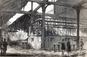 Scène van de explosie op Victoria Station op dinsdagochtend, uit The Illustrated London News, 1 maart 1884